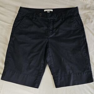 CAbi Black Bermuda Shorts Tailored Fit Cotton Blend